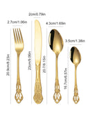 Ljojo 4pc Stainless Steel Court Tableware Set for High-Grade Wedding Parties