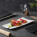 Ljojo Matte Ceramic Sushi Plate Long Strip Fish Dish Molecular Cuisine Tableware