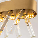 Ljojo Luxury Crystal Chandelier: LED Stainless Steel Pendant Lamp for Home Decor