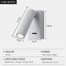 Ljojo LED Wall Lamp Rotating Reading Light for Bedroom Hotel Living Room