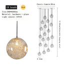 LED Staircase Chandelier Modern Glass Hollow Sphere Ljojo
