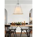 Ljojo Vintage American Cloth Chandelier Pendant Light Soft Glow for Kitchen Island and Bedroom