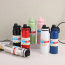 Ljojo 24H Insulated Stainless Steel Water Bottle with Handle, BPA-Free Sports Thermos