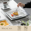 Ljojo Marble Grey Porcelain Dinnerware Set for 12