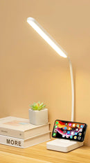 Ljojo LED Desk Lamp: Rechargeable, Foldable, Dimmable, 3 Color Levels