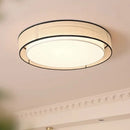 LED Bedroom Ceiling Light Modern Circular Fabric Lampshade Home Decor by Ljojo