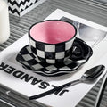 Ceramic Coffee Mug Set Creative Hand-painted Tea Cup with Saucer by Ljojo