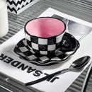 Ceramic Coffee Mug Set Creative Hand-painted Tea Cup with Saucer by Ljojo