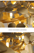 Nordic Firefly Crystal Chandelier: Golden Luster Bedroom Lighting - Ljojo