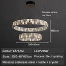 Luxury Snowflake Print Crystal Pendant Light for Living Room Dining Room by Ljojo