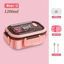 Ljojo 3 Grid Fruit Cartoon Lunch Box for Kids, Multi-function Organizer