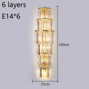 Ljojo Luxury Crystal Wall Lamp for Hotel Lobbies, Villas, and Living Rooms