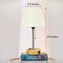 Ljojo LED Desk Lamp with USB C Charging Ports & Pull Chain - Small Bedside Table Lamp
