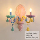 Crystal Led Chandelier European Candle Lustre Restaurant Bedroom Children Room Light Princess Pendant Lamp by Ljojo