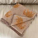 Ljojo 4-Layer Cotton Gauze Fringed Blanket for Spring & Summer