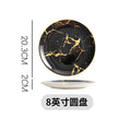 Ljojo Marble Plate Set for Western Cuisine Dining and Events
