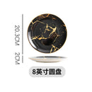 Ljojo Marble Plate Set for Western Cuisine Dining and Events