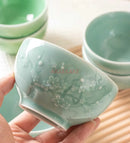 Ljojo 4.5-inch Plum Blossom Ceramic Dining Bowl for High-Temperature Tableware