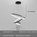 Ljojo LED Chandeliers: Modern, Round, Ceiling Hanging Lamp for Home Lighting