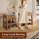 Ljojo™ 2-Tier Shoe Rack Bench, Modern Design, 550lbs Capacity
