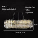 Ljojo Luxury Crystal Ceiling Chandelier LED Modern Chrome Hanging Lamps for Living Room Decor