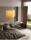 Ljojo Akari Rice Paper Cube Pendant Lamp - Modern Hanging Light for Living Room & Bedroom