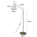 Adjustable LED Floor Lamp for Home Office Study, Ljojo Branded Simple Design