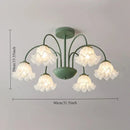 French Flower Chandelier Glass Pendant Lamp Modern Home Decor Ljojo