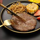 Ljojo 5-Piece Stainless Steel Wooden Handle Dinnerware Set