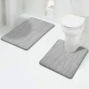 Ljojo Memory Foam Bathroom Rug Set: Non-Slip, Absorbent, Soft U-Shaped and Rectangle Mats