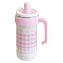 Ljojo 1000ML Insulated Stainless Steel Water Cup with Handle and Straw