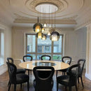 Ljojo Glass Chandelier Pendant Light for Living Dining Room Kitchen Loft Beauty and Elegance