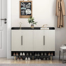 Ljojo™ 4-Door Shoe Storage Cabinet with Adjustable Shelves