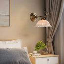 European Style Wall Light White Ceramic Old Brass E27 Bulb for Hotel Living Room by Ljojo.