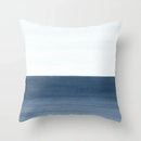 Blue Marble Geometric Cushion Cover 45x45cm for Home & Office Decor by Ljojo
