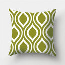 Army Green Geometric Printed Pillowcase by Ljojo for Living Room and Bedroom Decor