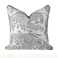 Ljojo Luxe Linen Embroidered Abstract Pillow Set for Sofas and Beds