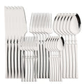 Ljojo 30-Piece Black Stainless Steel Dinnerware Set