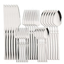 Ljojo 30-Piece Black Stainless Steel Dinnerware Set