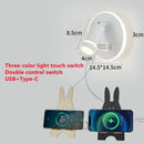 Ljojo LED Spotlight USB Rechargeable Wall Lamp for Living Room - Indoor Bedroom Decor Lighting