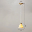 Nordic Japan LED Ceiling Chandelier Lamp Design White Ceramic Brass Pendant Light - Ljojo