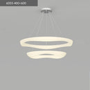 Modern Chandelier Smart LED Ceiling Lights | Creative White Ring for Living Room by Ljojo