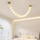 Ljojo Modern Crystal Chandelier Elegant Ceiling Pendant Light for Living Dining Bedroom