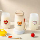 Ljojo Double Wall Water Bottle Cup with Rope Handle for Kids