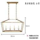 Gold Iron Cage Pendant Lighting Fixture Chandelier for Dining Room by Ljojo