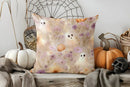 Cute Ghost with Pumpkin Halloween Pillow Cover by Ljojo - For Sofa, Bedroom, Car