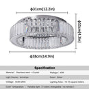 Crystal LED Circle Chandelier Lustre - Modern Bedroom Living Room Ceiling Lamp by Ljojo