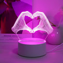 LED Heart Night Light Home Decoration - Ljojo Fancy Lighting Gift for Birthday & Christmas