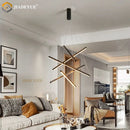 LED Modern Minimalist Stair Chandelier Strip Light for Villa Living Room by Ljojo