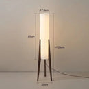 Ljojo LED Floor Lamp, Zen Nordic Retro New Chinese Style Black Walnut Décor
